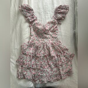 Floral Pink Ruffle Dress